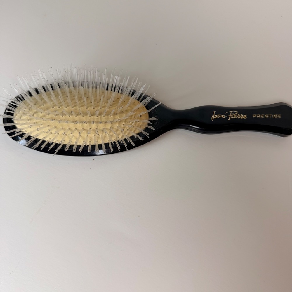 Jean-Pierre Prestige Hair Brush Black Oval Paddle Nylon Bristle Made in France